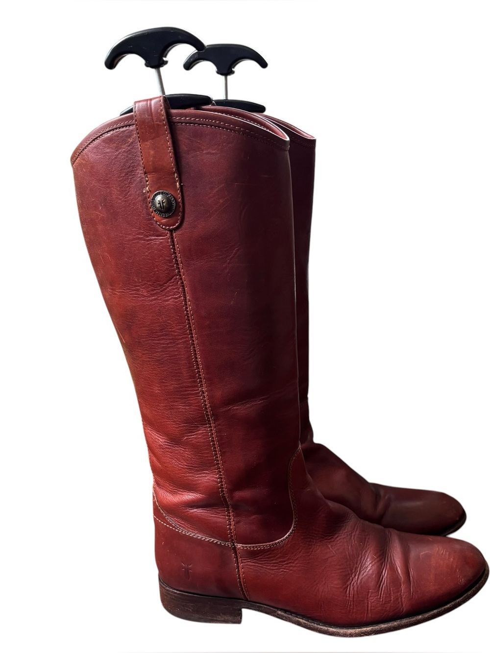 Frye Melissa Button Tall Leather Riding Boots Women’s 10B Cognac